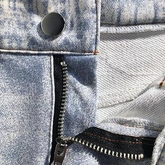 AnotherChill High-Waisted Wide-Leg Denim Sweatpant Jeans – Light Wash – Size XS - Picture 4 of 7